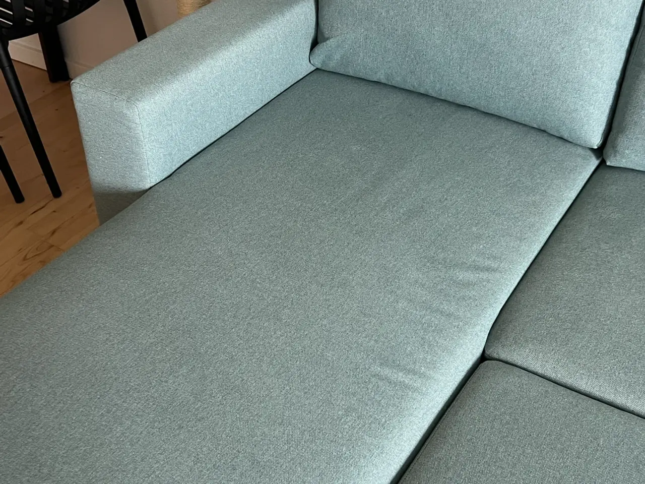 Billede 9 - Sovesofa med chaiselong i farven lys turkisgrå