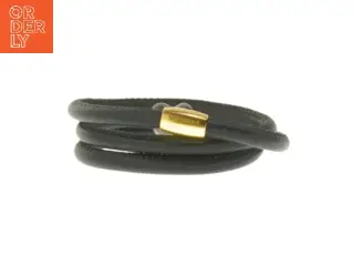 Sort læderarmbånd fra Christina Watches(str. Ø 5,5 cm)