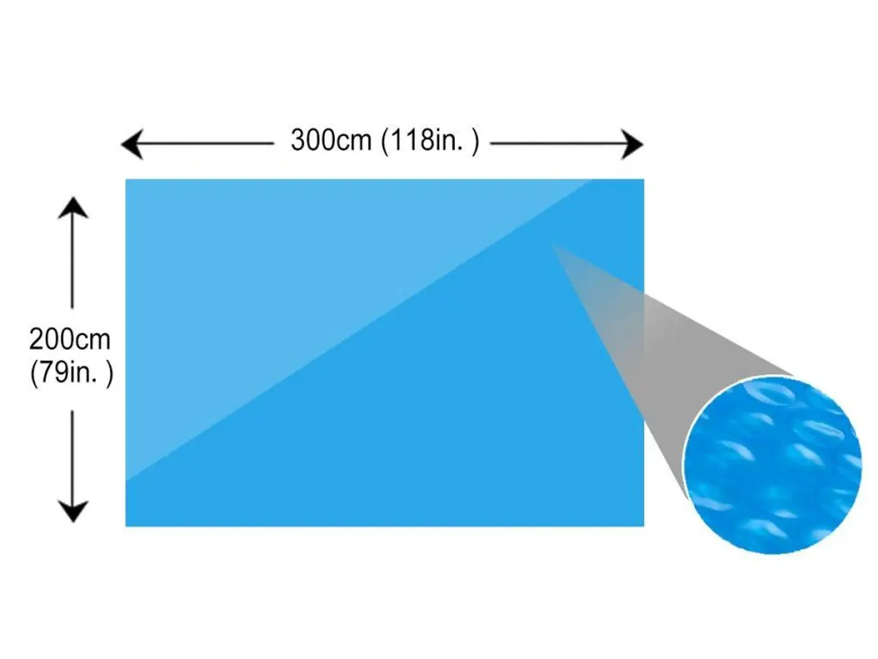 Billede 3 - Rektangulært poolovertræk 300 × 200 cm - PE, blå