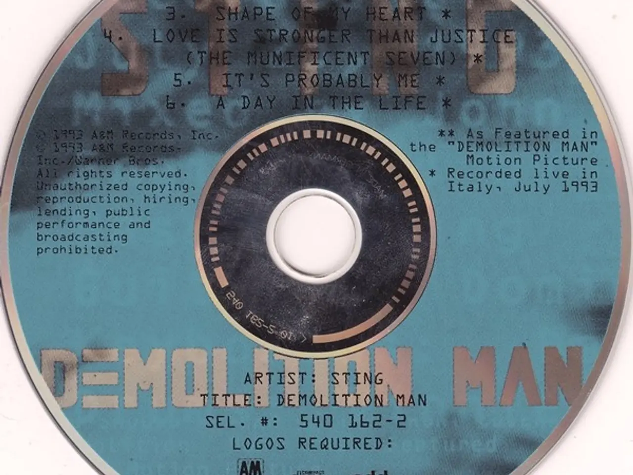 Billede 4 - Sting – Demolition Man – CD