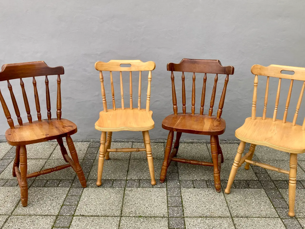 Billede 4 - 4 vintage tremmestole i bøgetræ