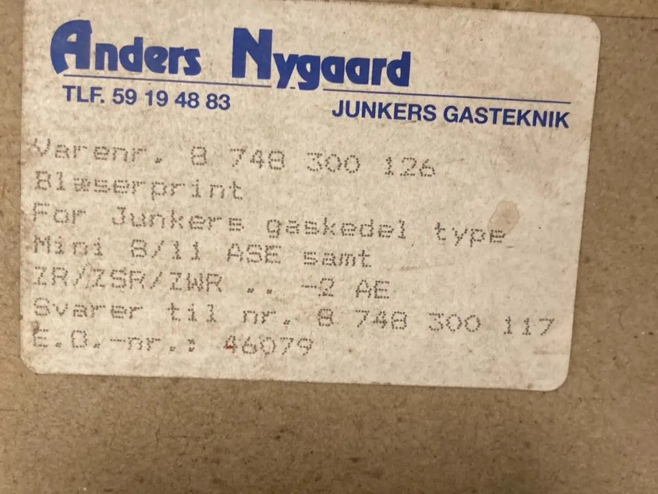 Billede 2 - Junkers Bosch Gas Boiler MCB Circuit Board