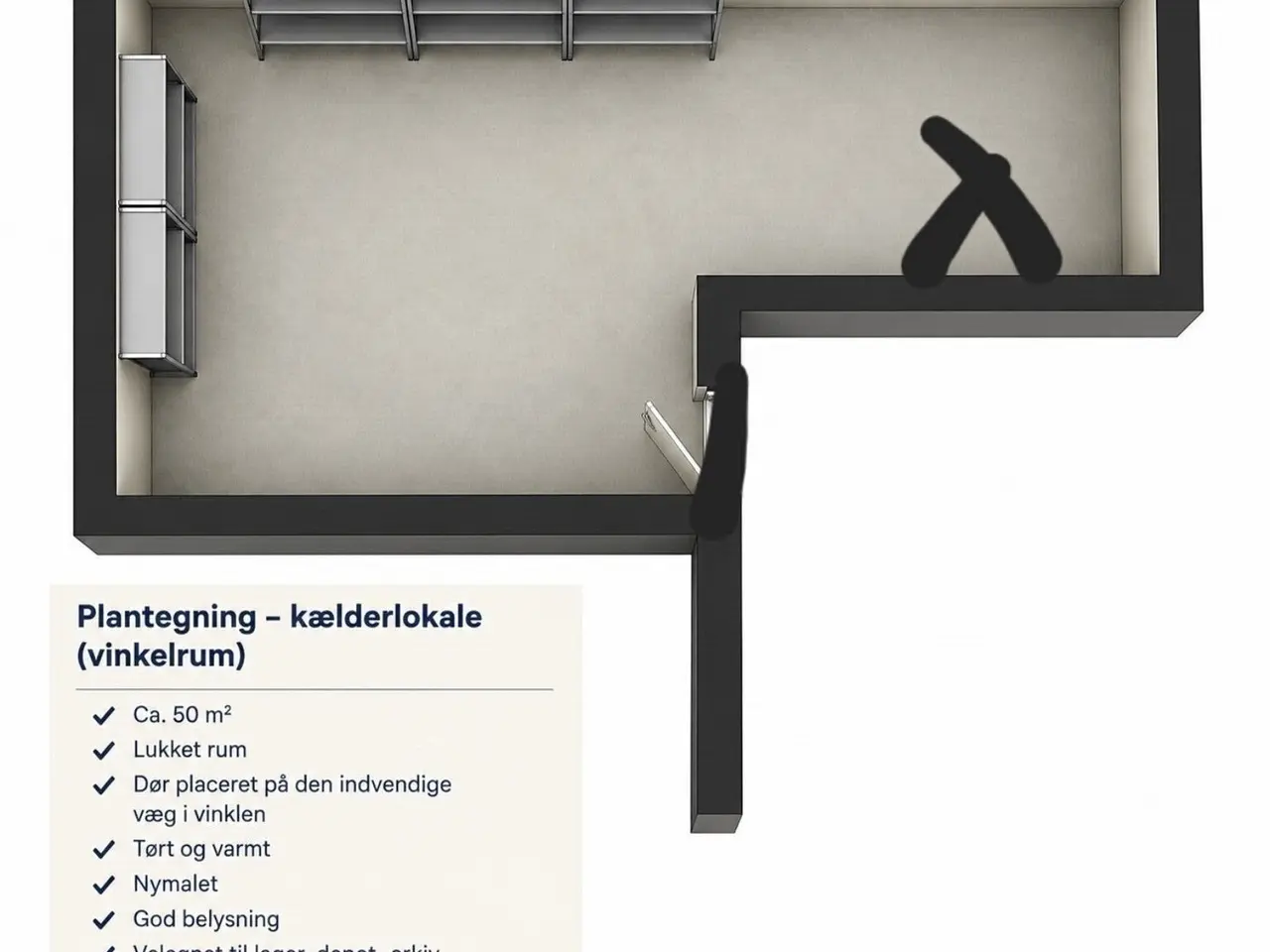 Billede 6 - Tørt og opvarmet kælderlokale på ca. 50 m² udlejes