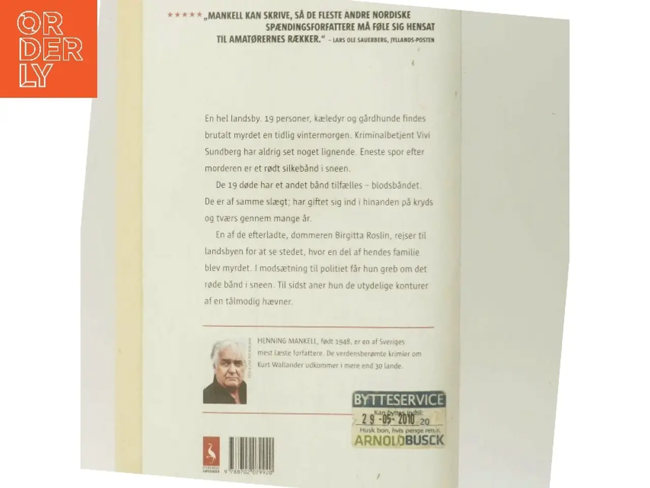 Billede 3 - Kineseren : spændingsroman af Henning Mankell (Bog)