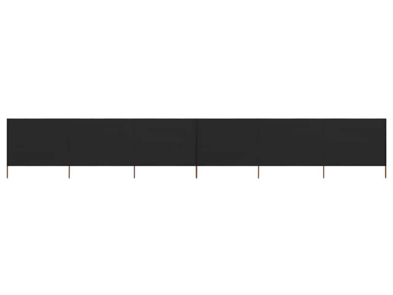 Billede 1 - 6-panels læsejl 800x80 cm stof sort