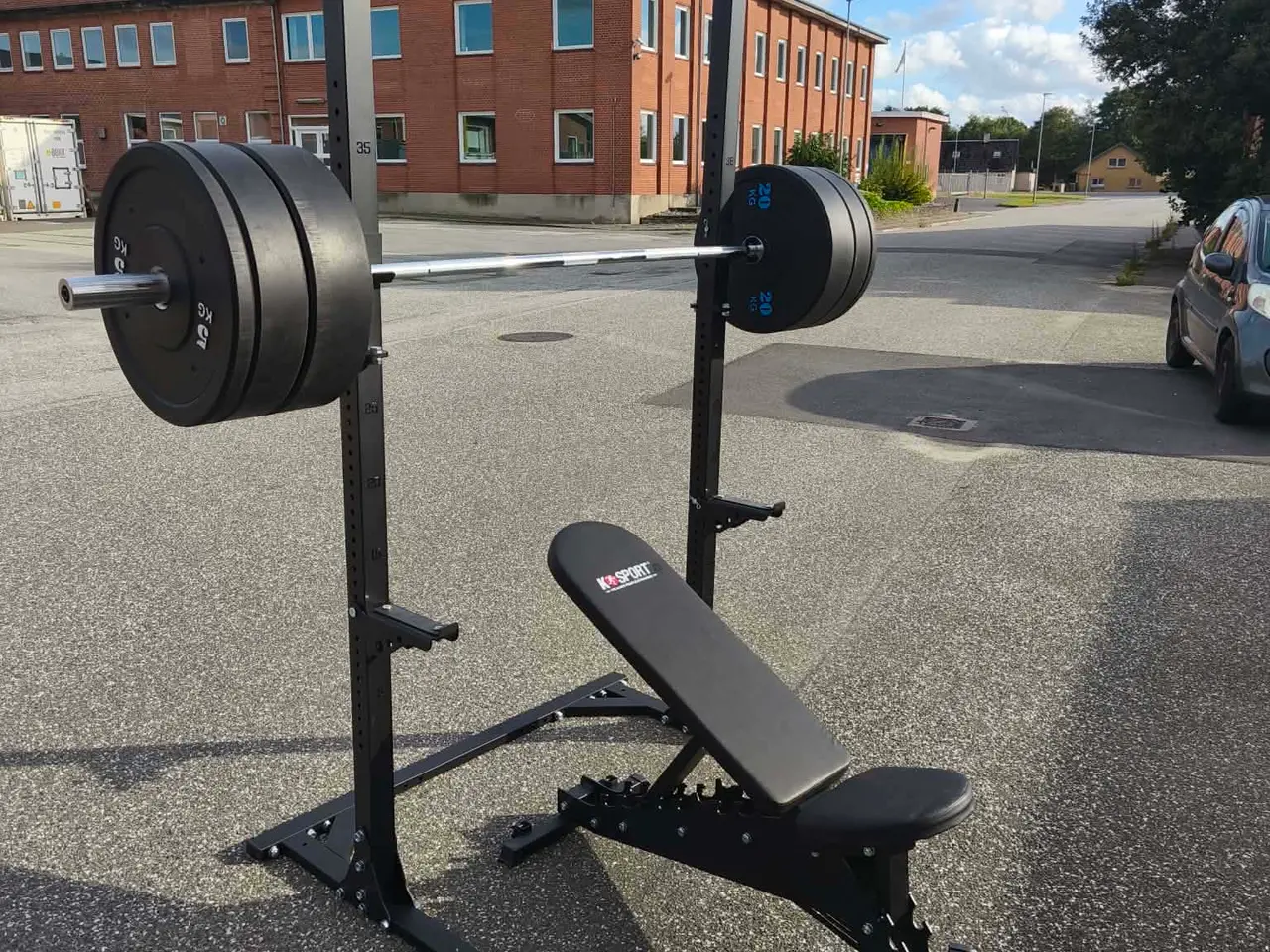 Billede 4 - Squat Rack Bænk Stang plus 100kg