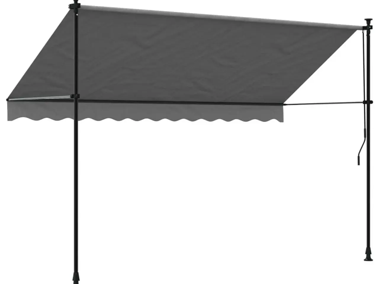 Billede 5 - Markise 300x150 cm sammenrullelig stof og stål antracitgrå