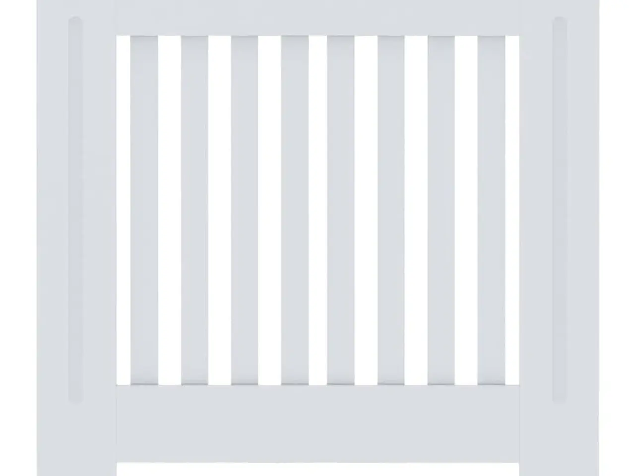 Billede 3 - Radiatorskjuler 78 cm i hvidt konstrueret træ - lameldesign