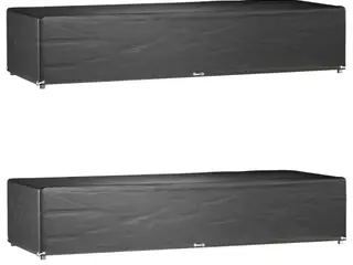 Overtræk til liggestole - 2 stk., 205 × 75 × 40 cm, 12 øjer, polyethylen, sort