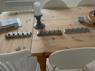 Knagerækker 3 stk. rustfrit stål