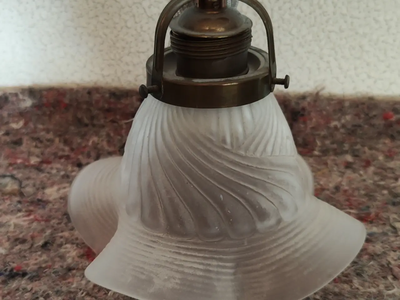 Billede 1 - Gl.Glas lampe.