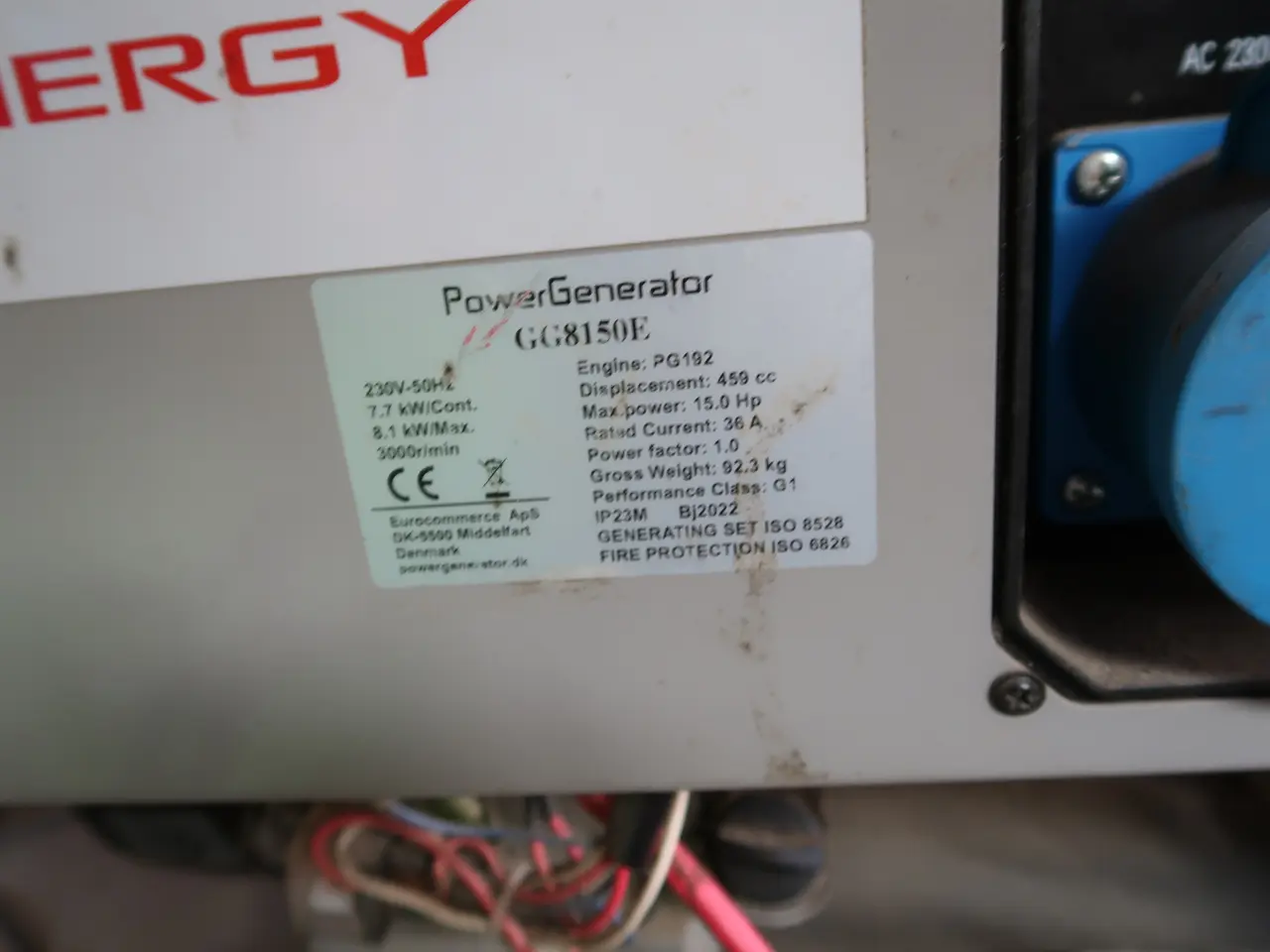 Billede 4 - Generator POWERGENERATOR GG8150E