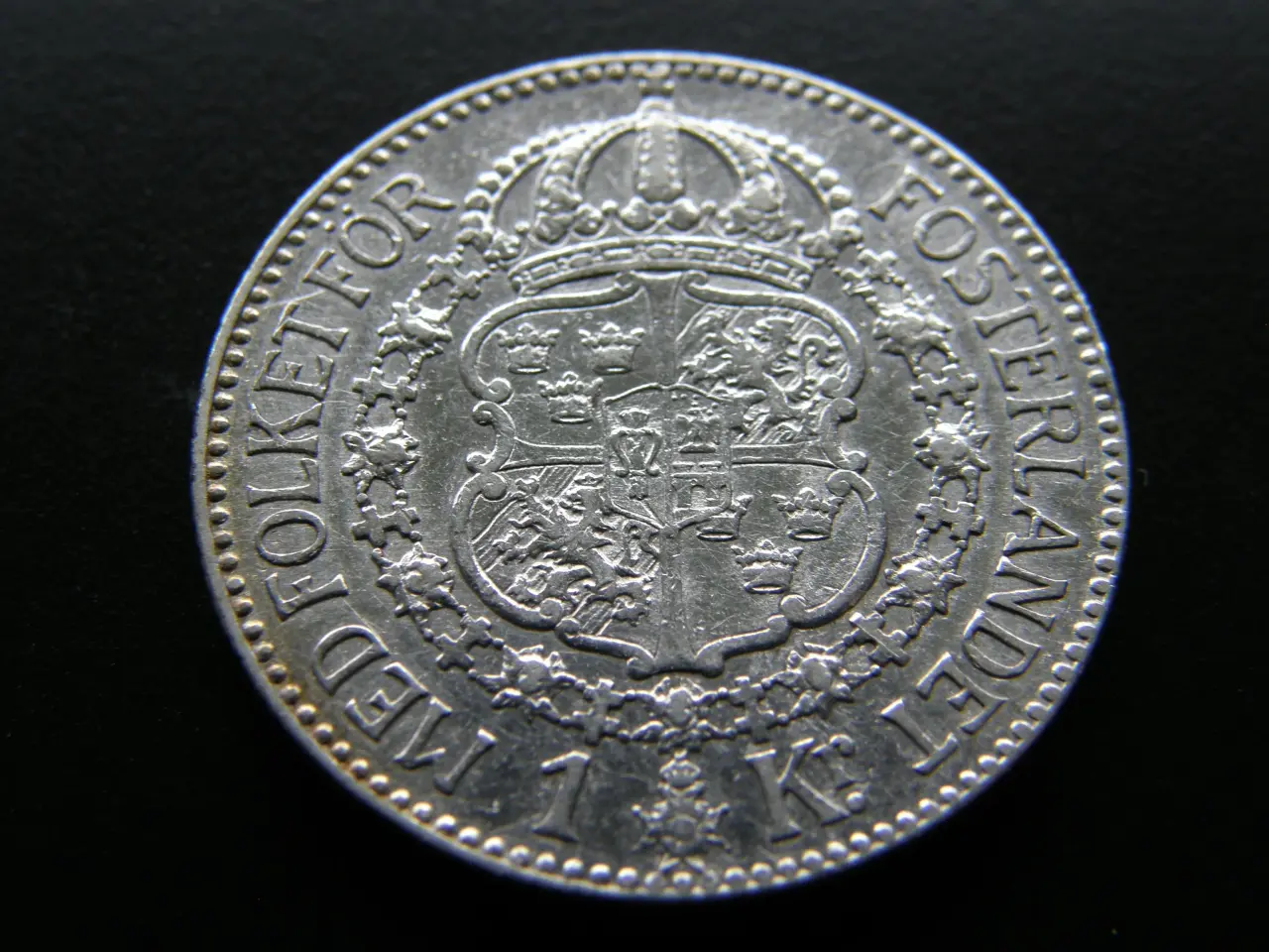 Billede 2 - Sverige 1 Krona 1924 W KM#786.1