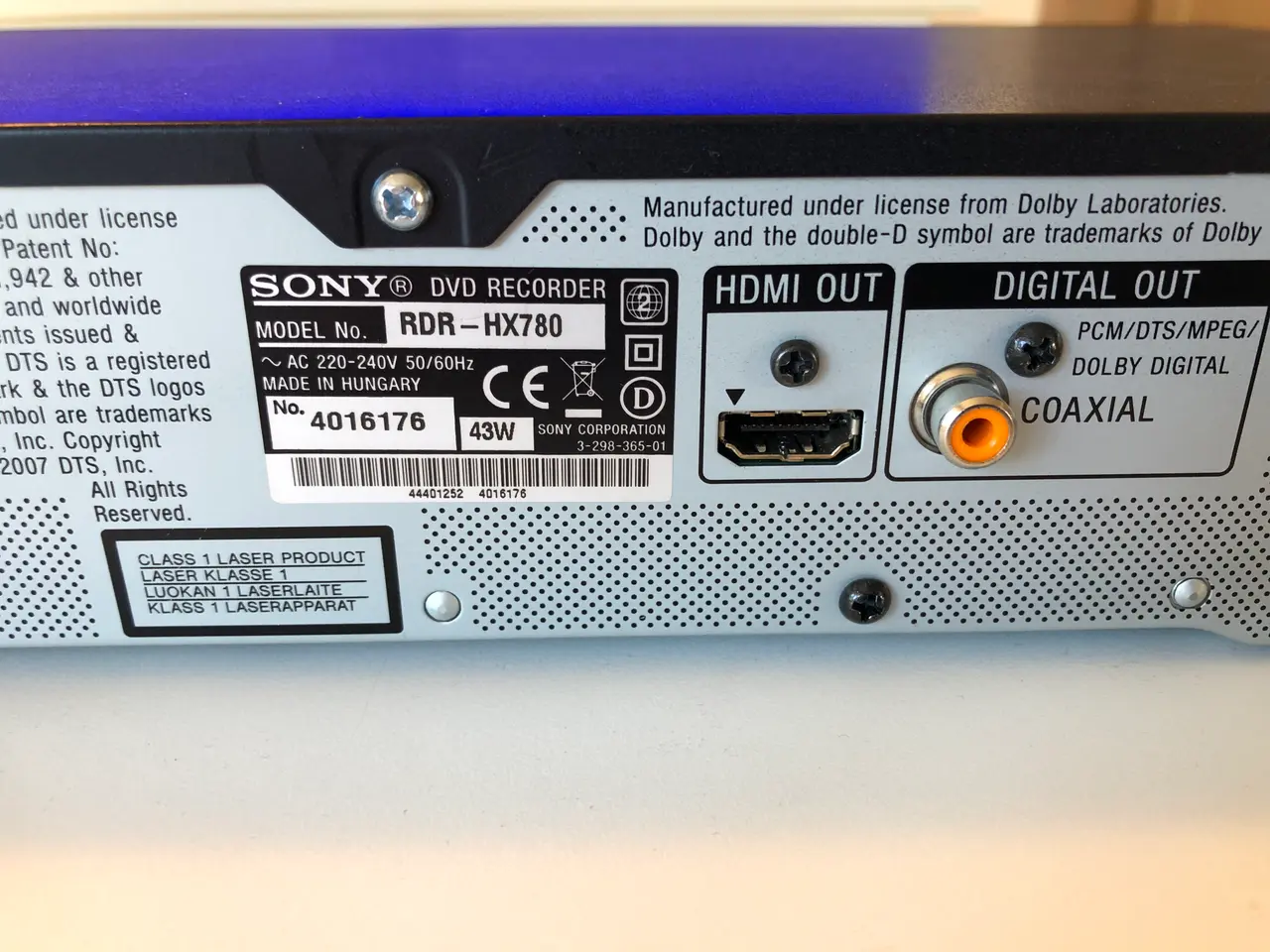 Billede 16 - Sony DVD afspiller med Harddisk optager