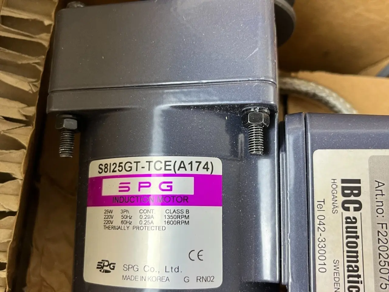 Billede 5 - SPG S8I25GT-TCE Induction Motor 25W 220V 50/60Hz