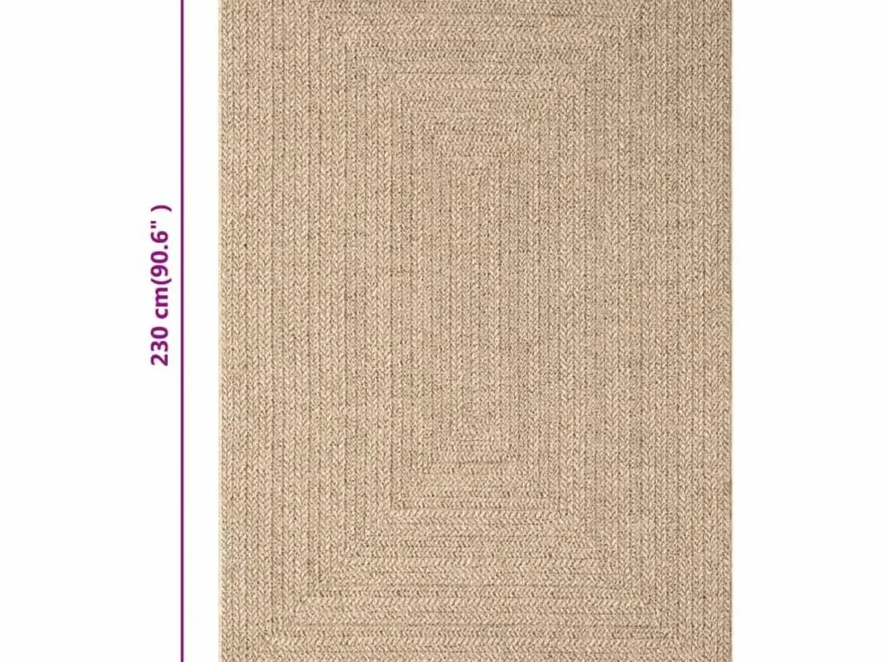 Billede 8 - Gulvtæppe ZIZUR 160 x 230 cm - jute-look