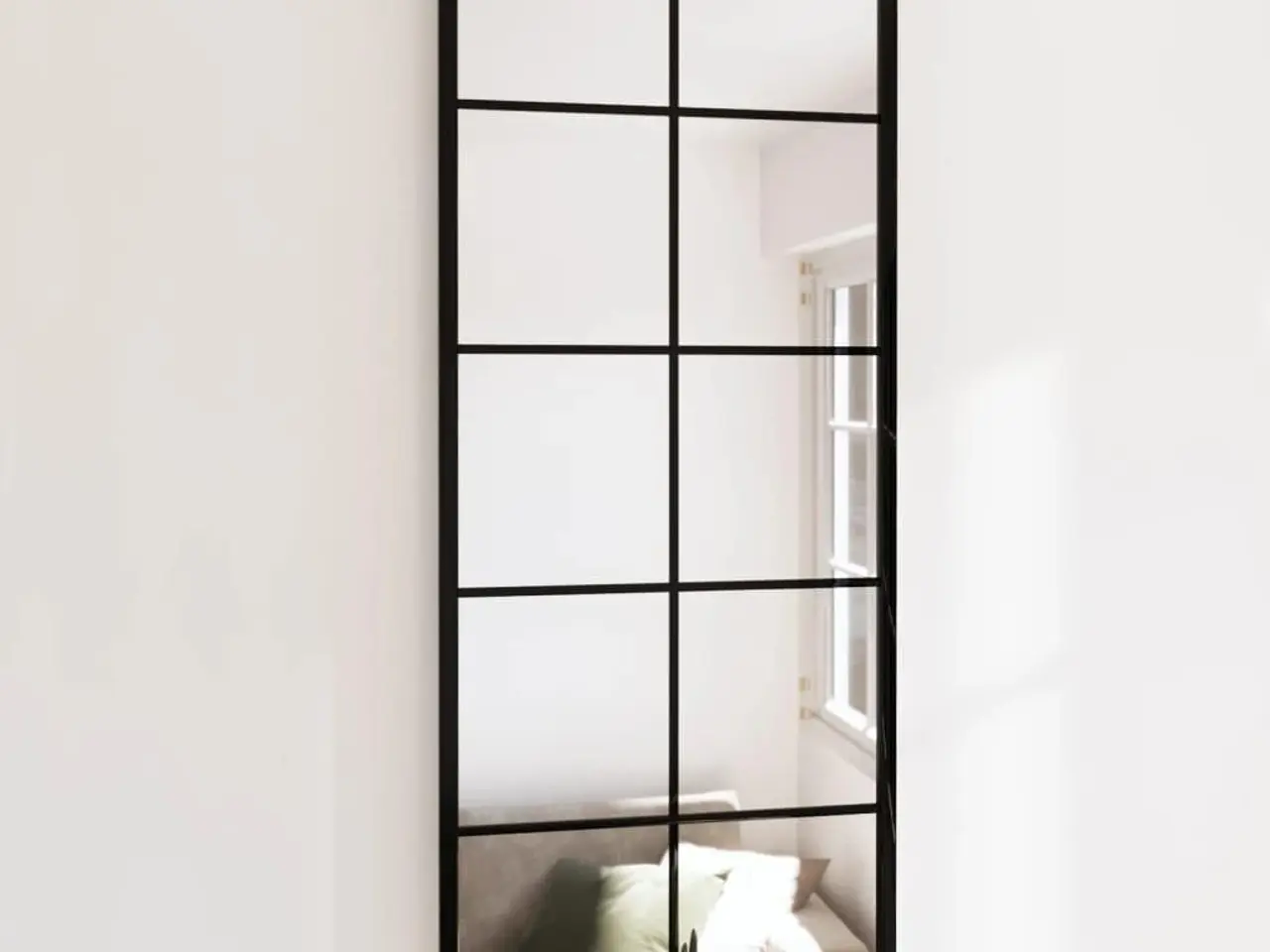 Billede 1 - Vægspejl 100 × 40 cm - metalramme i sort