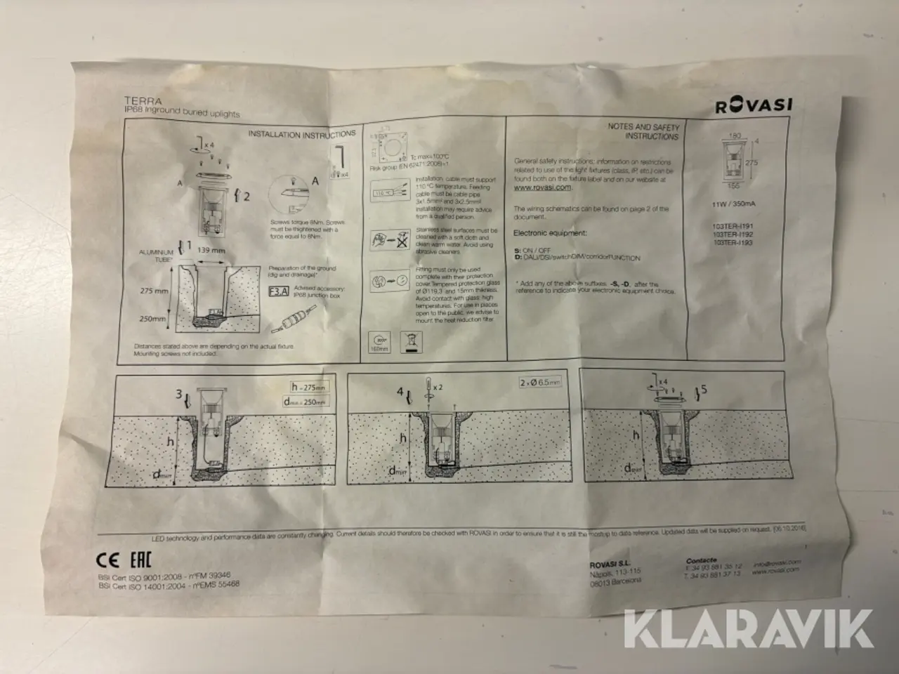 Billede 11 - Nedgravningsspot ROVASI Uplight 103TER.8.01-I193S, IP68/IK10, LED, 5 styk