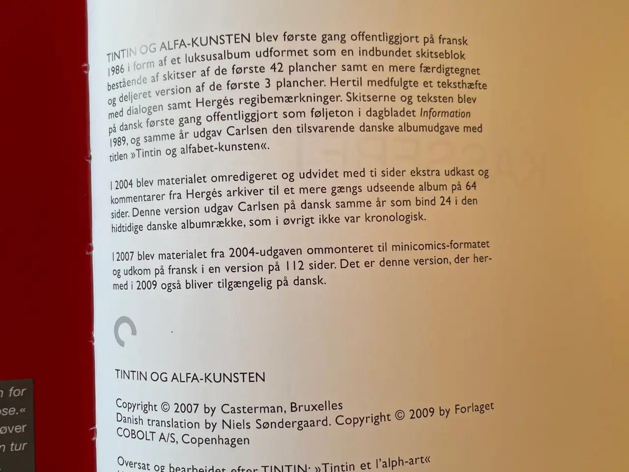 Billede 3 - Hergé Tintin Alfa-kunsten minicomics