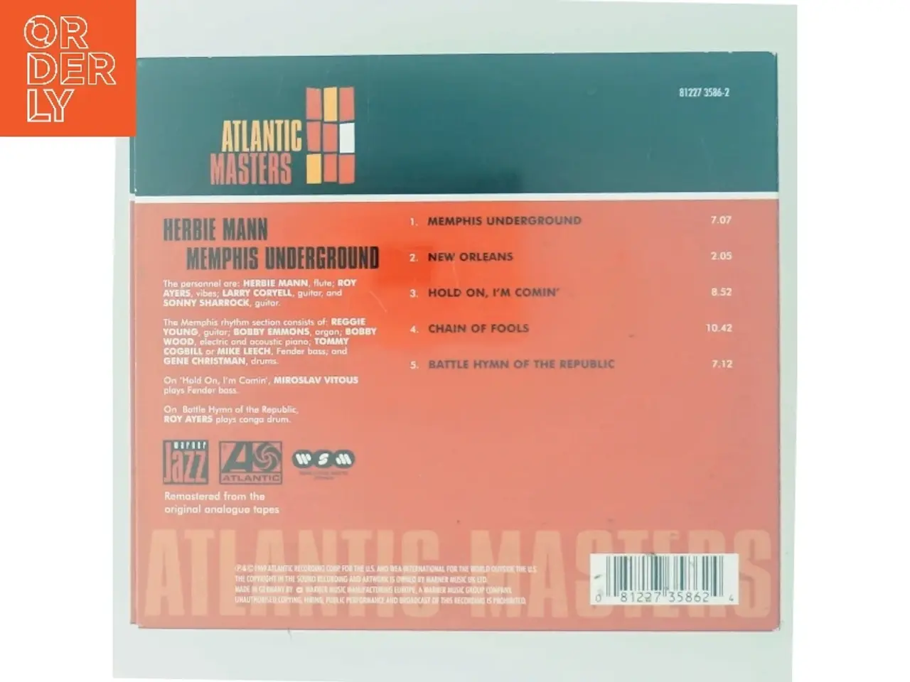 Billede 3 - Herbie Mann - Memphis Underground CD fra Atlantic