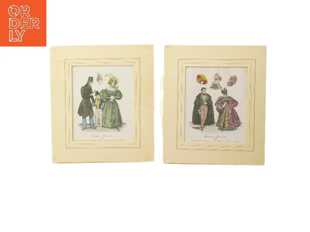 Billede 1 - Vintage modeillustrationer (str. 31x27,5 cm)