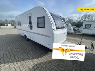 2026 - Adria Adora 572 UT Adria Adora 572 UT Årg, 2026 4 sovepladser, 5 siddepladser, enkeltsenge og toilet og bad i bagenden