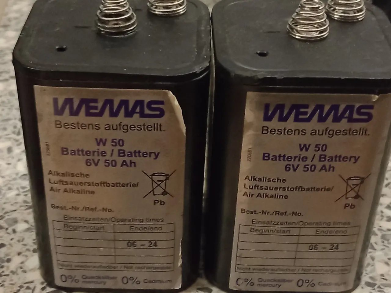Billede 1 - batteri - Wemas W50 - 6V 50