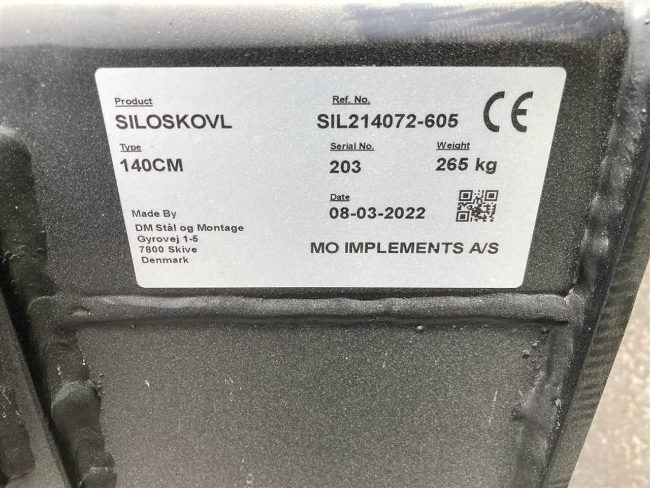 Billede 6 - MO 140 cm 2 delt Overfaldsskovl EURO beslag