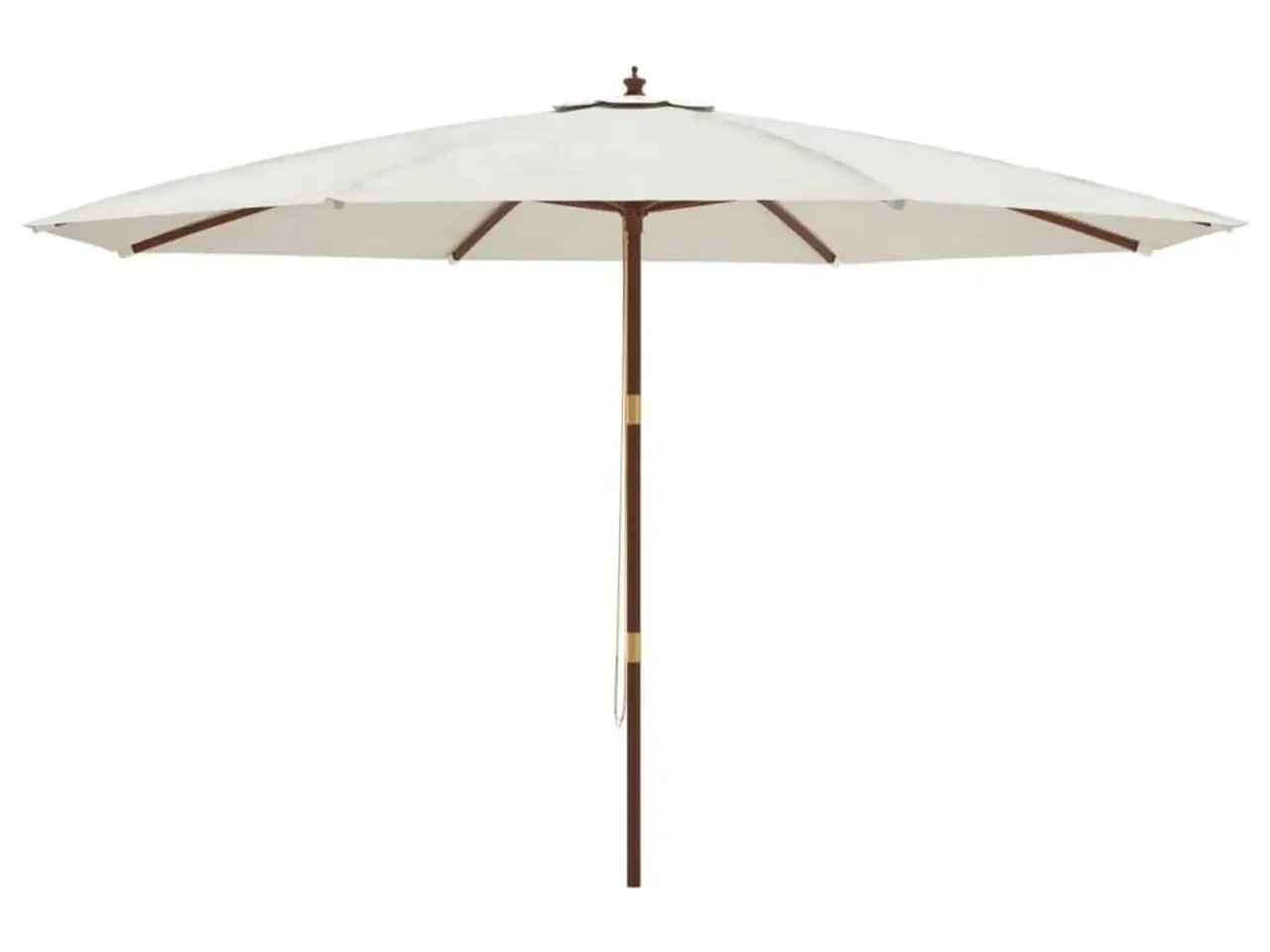 Billede 4 - Haveparasol med træstang 400x273 cm sandfarvet