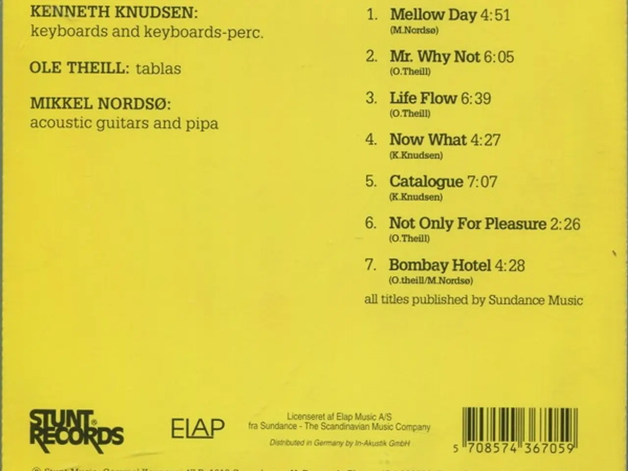 Billede 2 - Ole Theill / Kenneth… – Bombay Hotel – CD