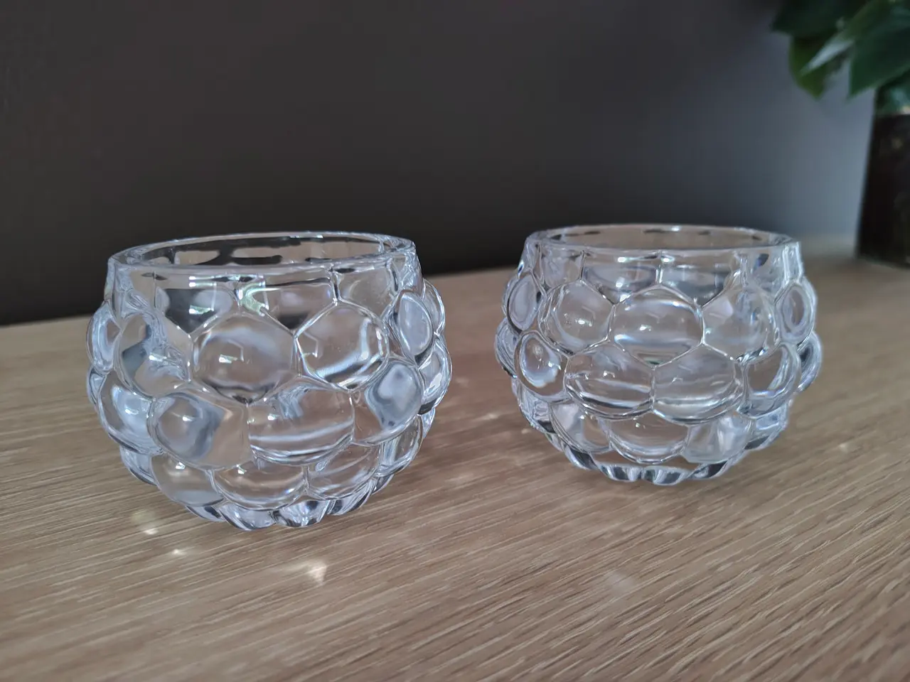 Billede 4 - Flotte lysestager i presset glas