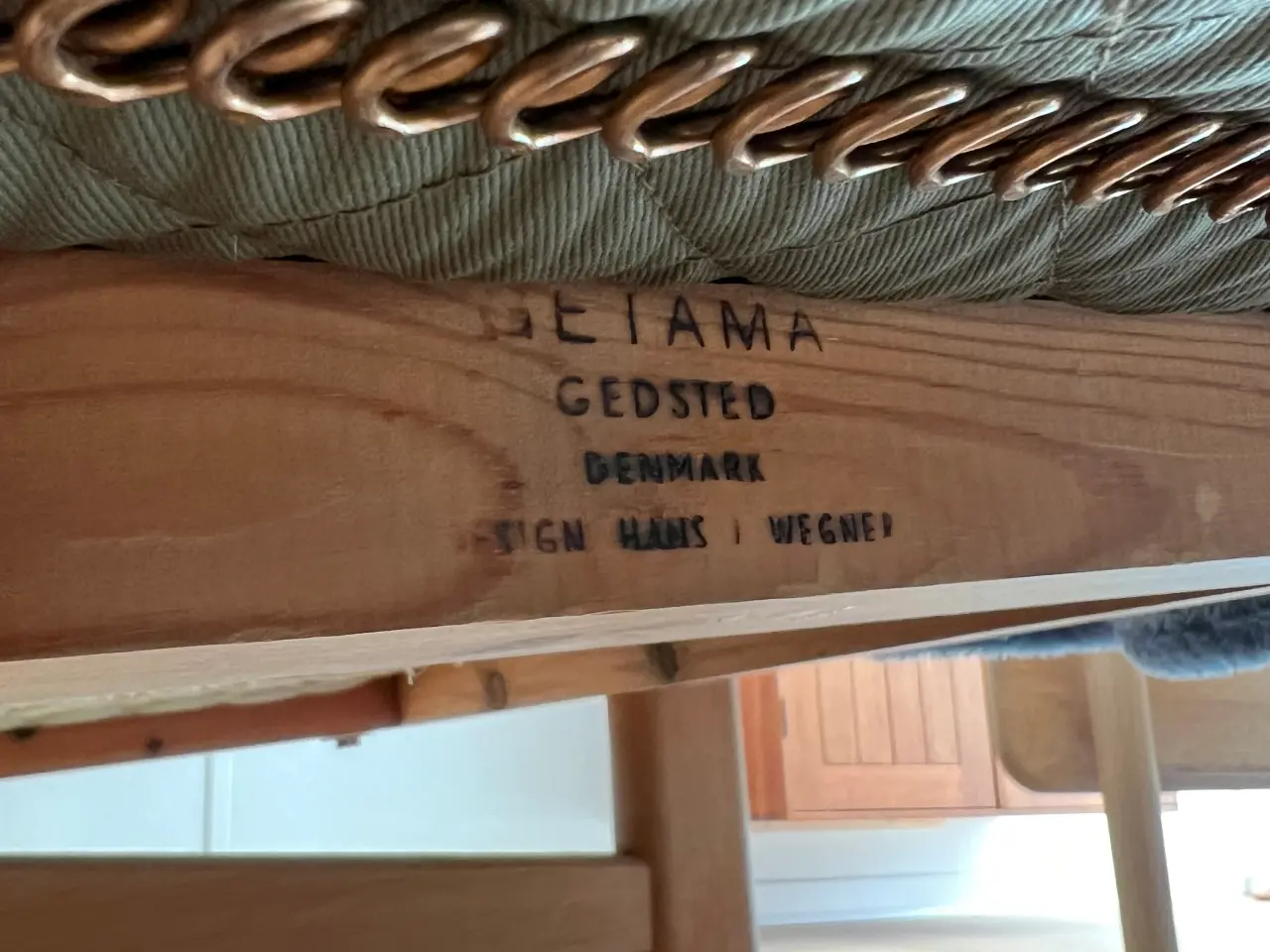 Billede 3 - Blå Wegner sofa GE236 m/springfjedre