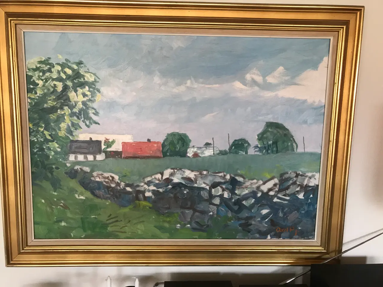 Billede 1 - Axel P. Jensen: Forårsdag ved Vestrupgaard