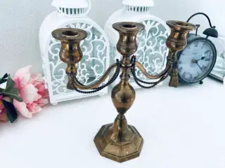 Lysestage med patina 