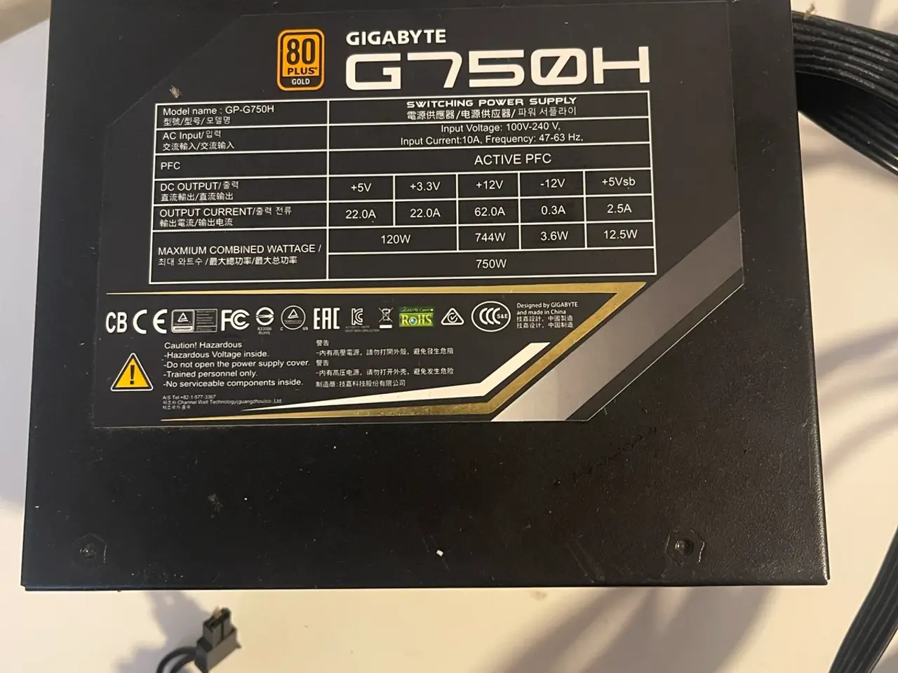 Billede 1 - Gigabyte G750H 750w