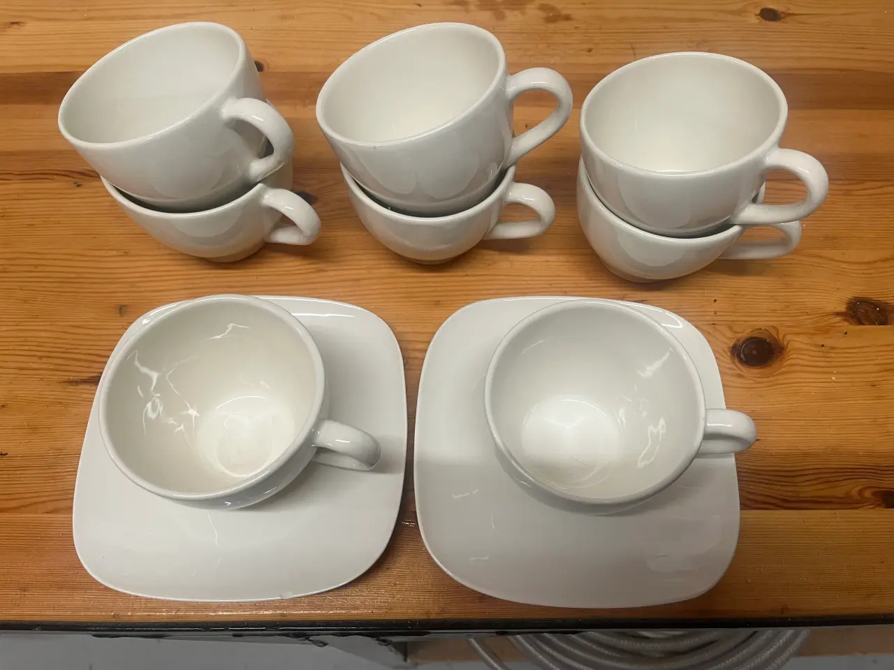 Billede 5 - 8 stk kaffekopper med underkopper 