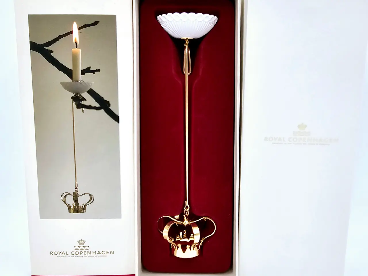 Billede 1 - Royal Copenhagen Lysholder Med Krone