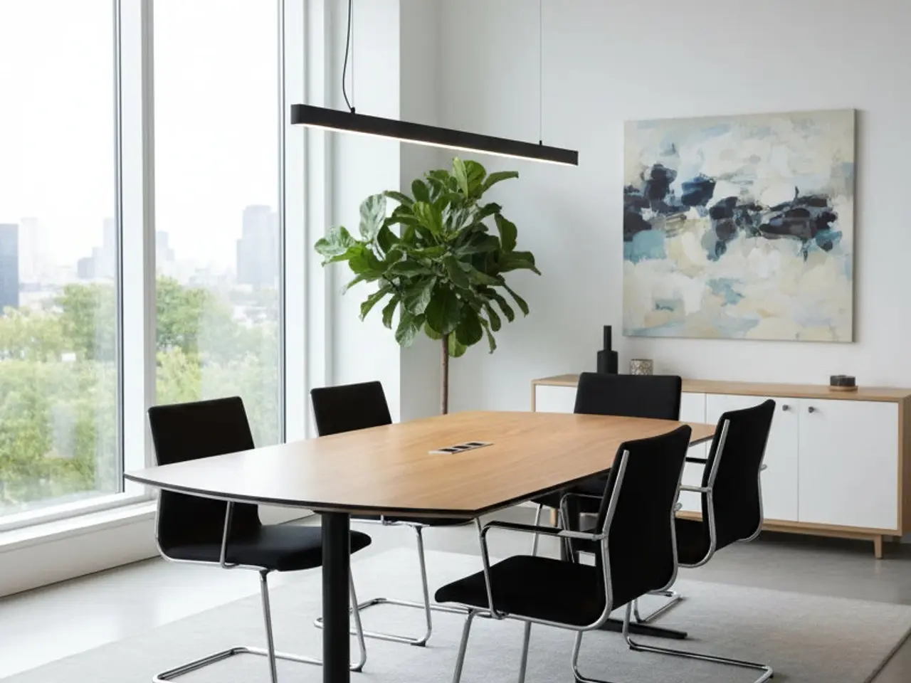 Billede 2 - Fumac Switch Bord - Natur/Sort Stel 160x100 cm