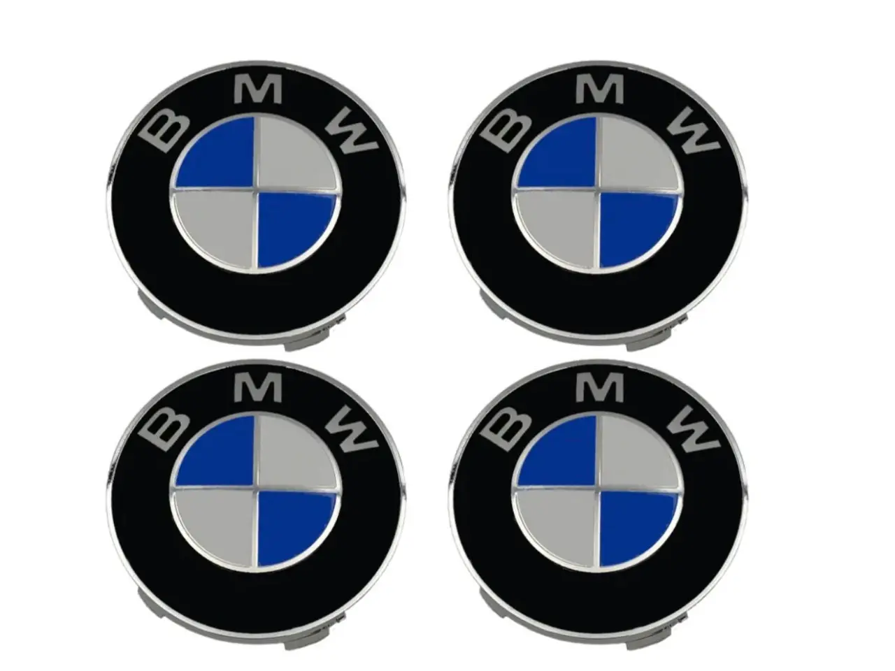 Billede 1 - 4stk 68mm centerkapsler blå / hvid