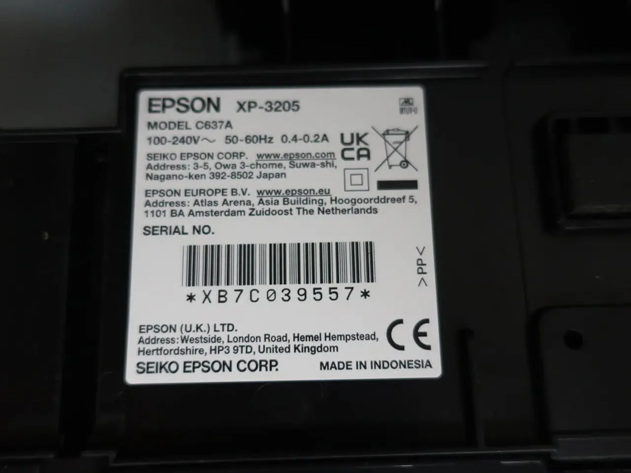 Billede 4 - Printer EPSON XP-3205 C637A