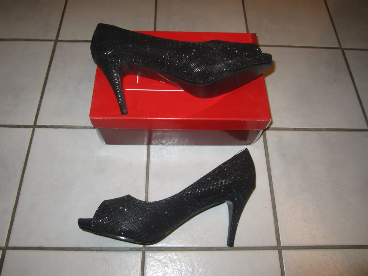 Billede 4 - Glimmer Peep-Toe Stilletter