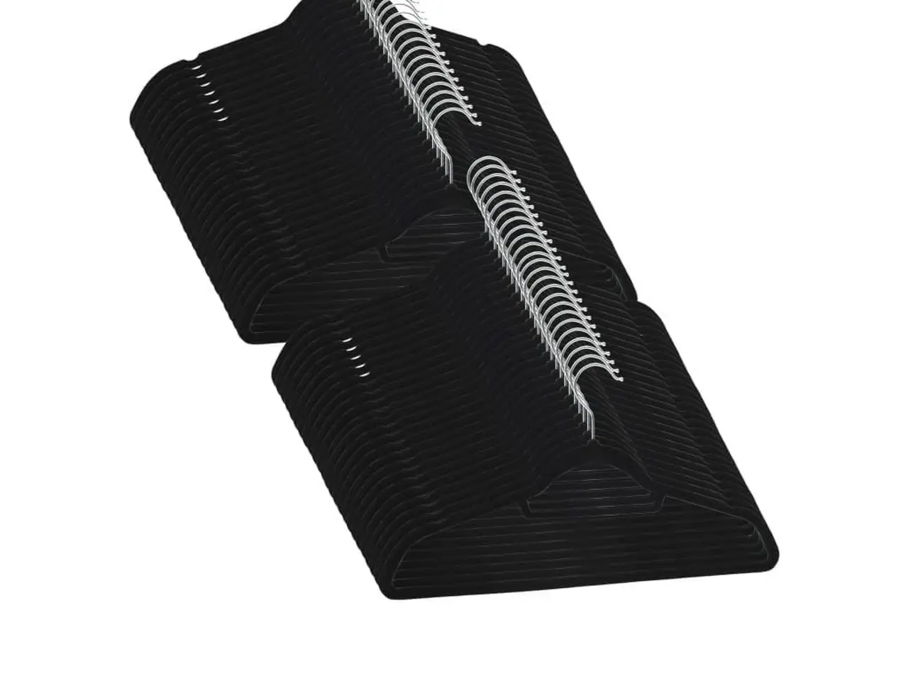 Billede 1 - Skridsikre fløjlsbøjler - 50 stk., sort, 44,5 cm