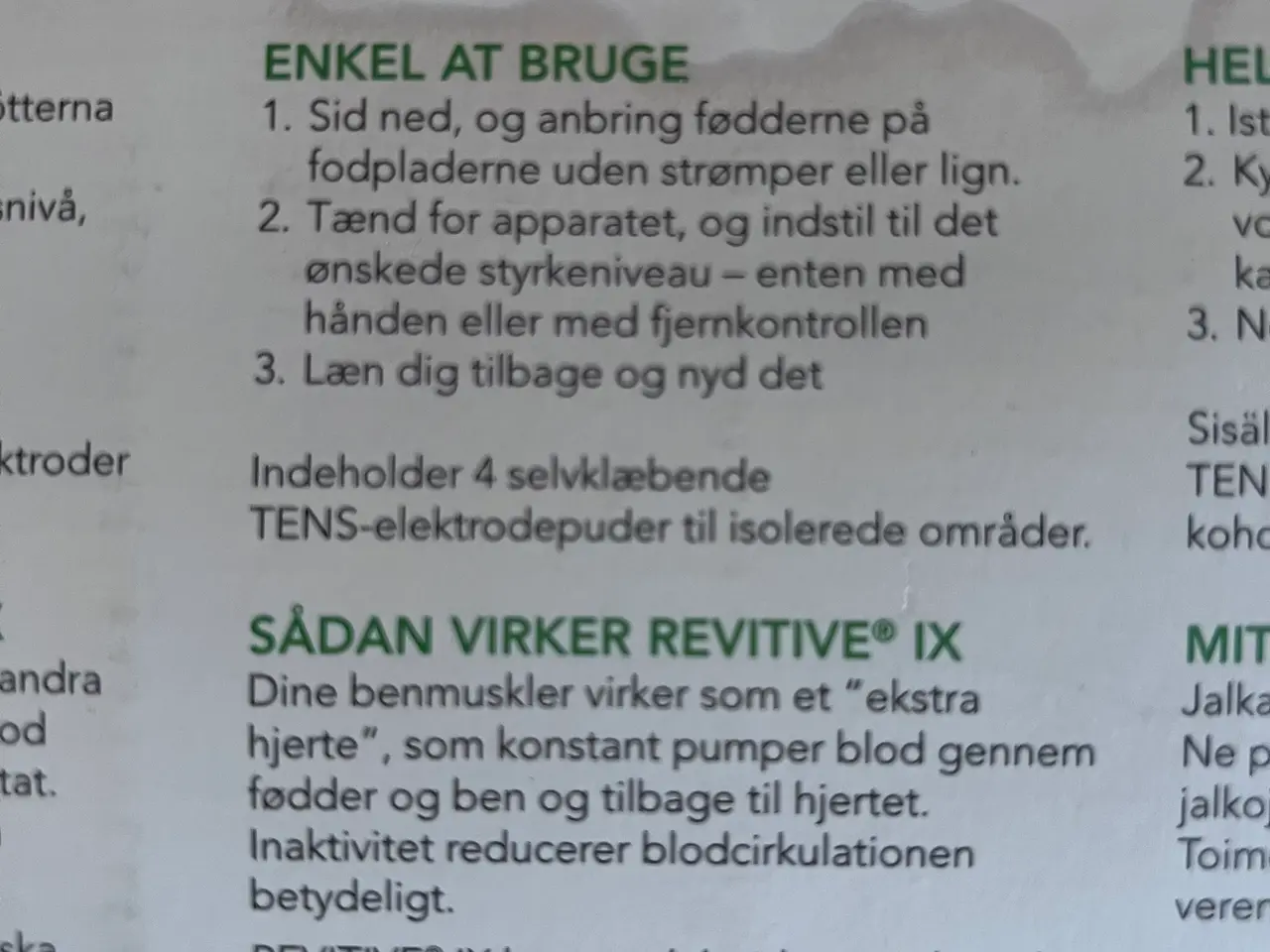 Billede 4 - Revitive. Blodcirkulation. Muskelstimulation
