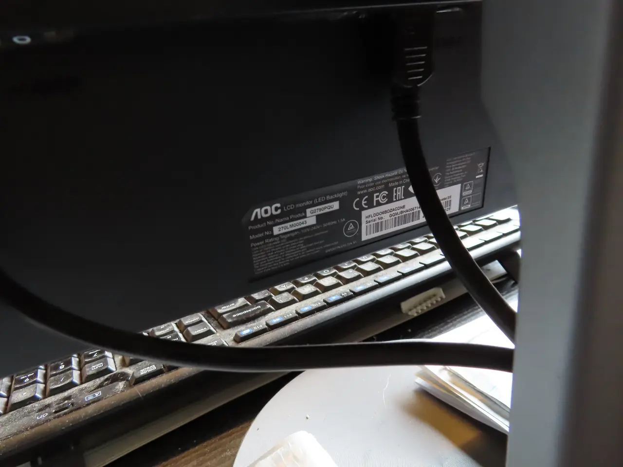 Billede 3 - Computerskærm AOC A2790PQU, tastatur og mus samt stationærcomputer