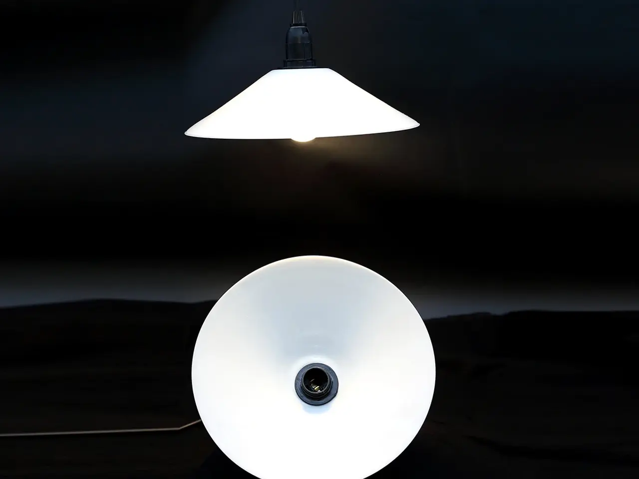 Billede 1 - 2 pendellamper med originale glasskærme 1930–40