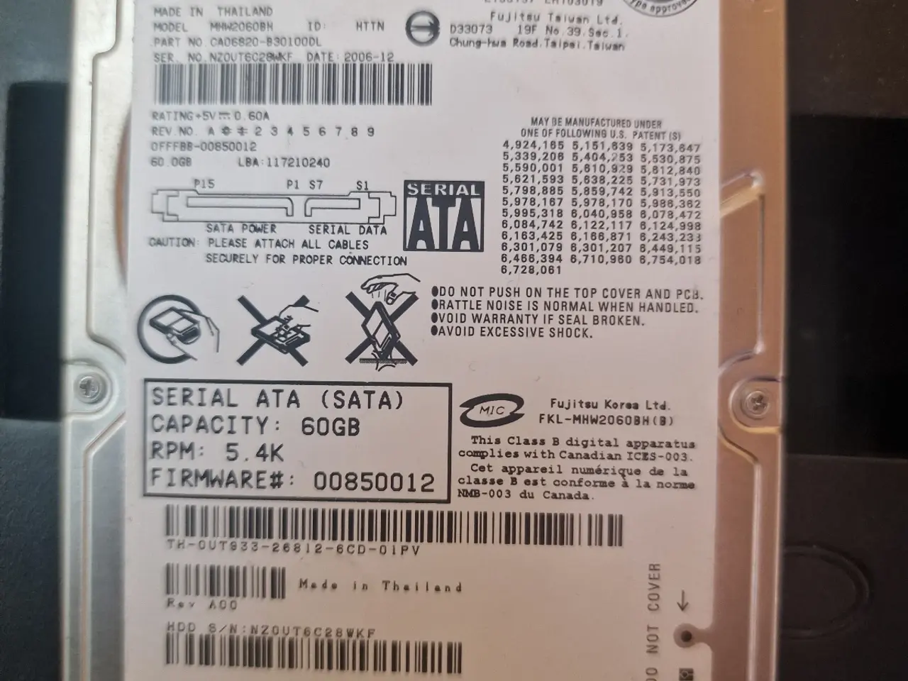 Billede 1 - 69gb 2.5 tommer hdd