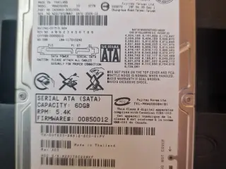 69gb 2.5 tommer hdd