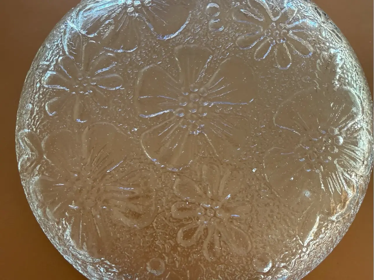 Billede 2 - 12 stk. glas asietter med blomster motiv