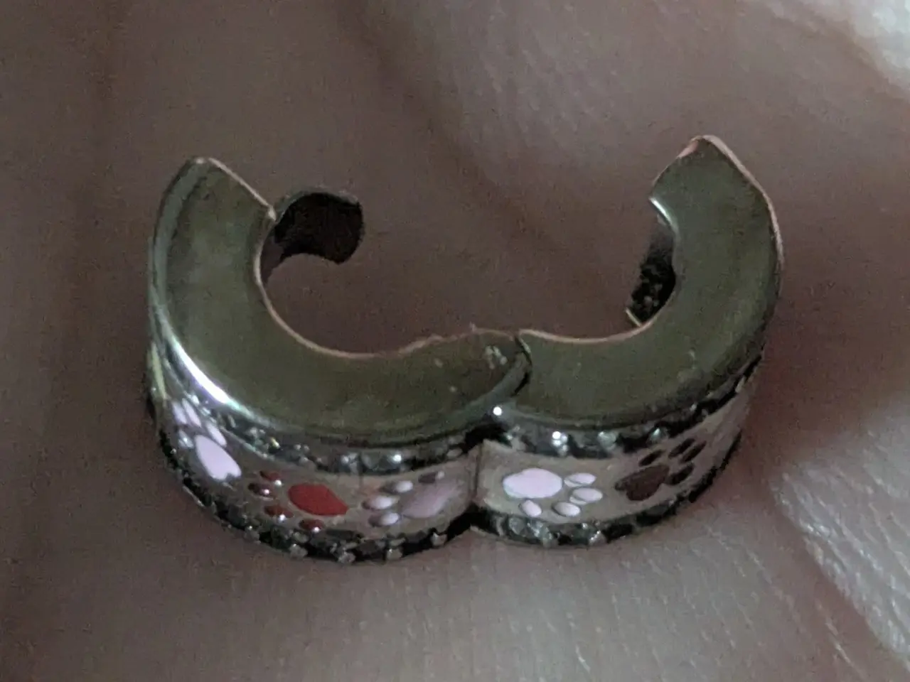 Billede 6 - Kugle med poter og zirkoner. sterling sølv.