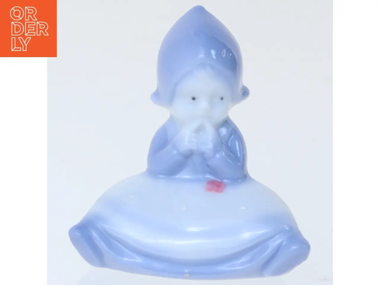 Billede 1 - Keramikfigur med bedende gestus (str. 6 cm)
